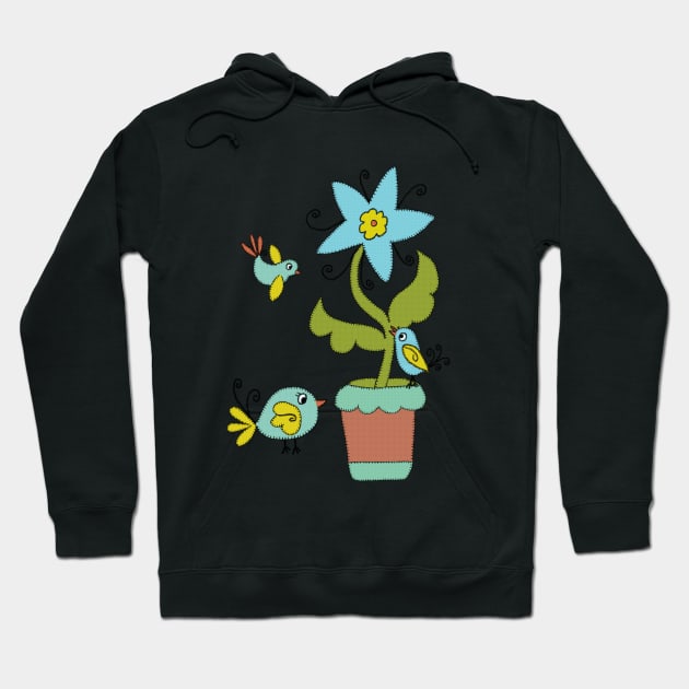 Blumenvögel Hoodie by Blumchen